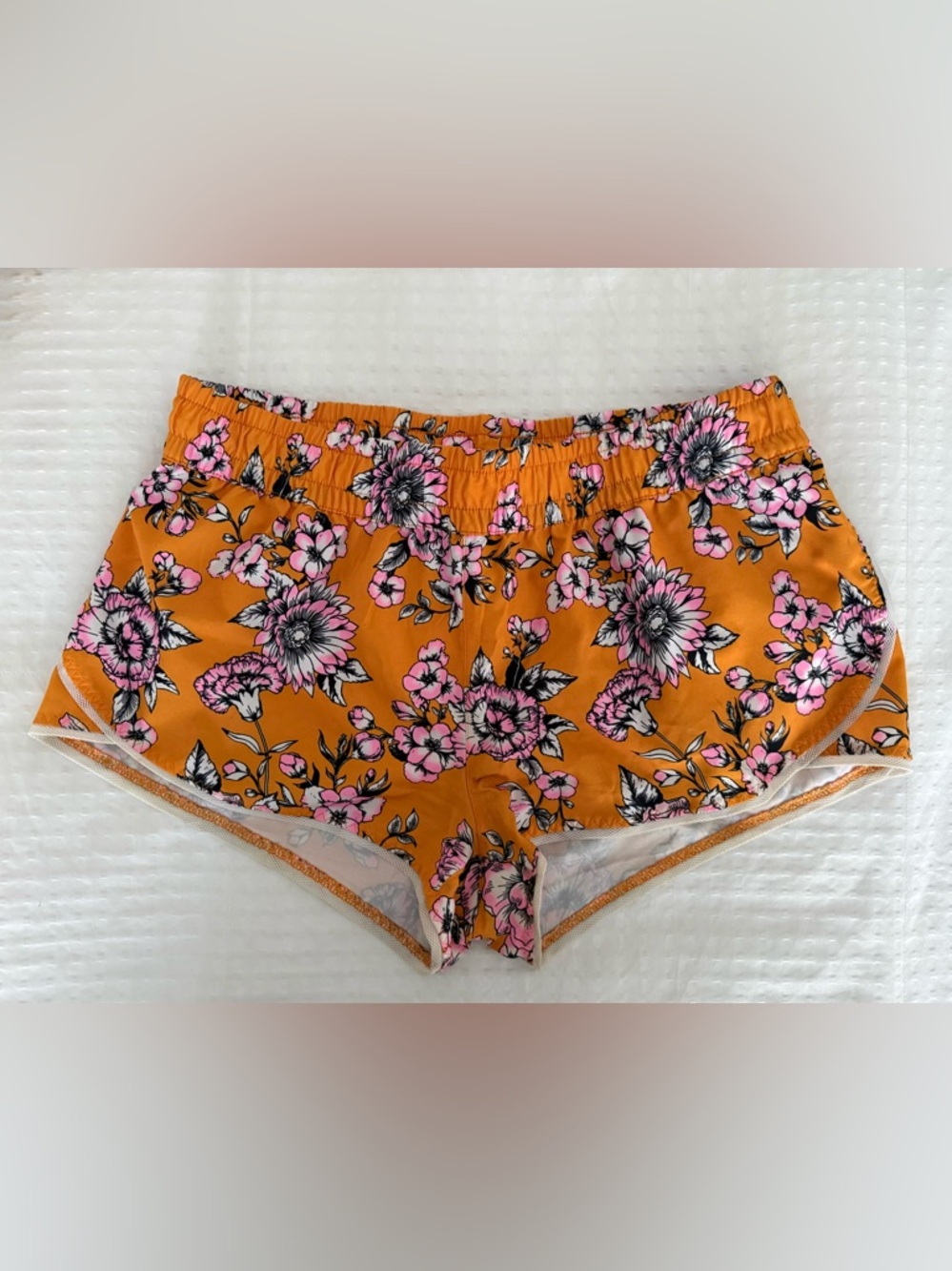 Endless Sun Bright Floral Shorts Swim Lightweight Lined Summer Beach Athleisure
